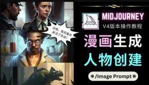 Midjourney V4版本操作教程：2个简单参数，完成漫画生成，人物创建-创业资源网