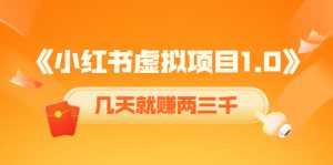 《小红书虚拟项目1.0》账号注册+养号+视频制作+引流+变现,几天就赚两三千-创业资源网