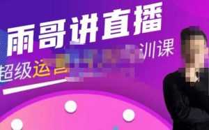 雨哥·超级直播带货+千川内训课,45节系统大课,不说废话,只讲干货-创业资源网