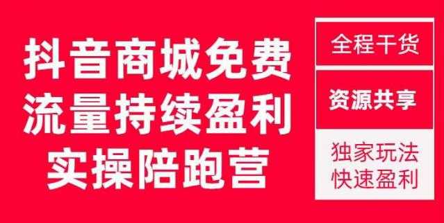 图片[1]-抖音商城搜索持续盈利陪跑成长营，抖音商城搜索从0-1、从1到10的全面解决方案-创业资源网