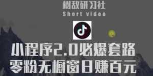 树敌研习社6月抖音赚钱课程:抖音小程序2.0必爆套路零粉无橱窗日赚百元玩法-创业资源网