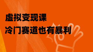 虚拟变现课,冷门赛道也有暴利,手把手教你玩转冷门私域-暖阳网-优质付费教程和创业项目大全-创业资源网