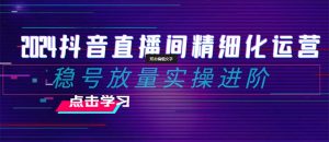 2024抖音直播精细化营销:稳号放量上涨实际操作升阶 选款/排品/养号/小商店随心所欲…-创业资源网