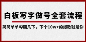 白版书写做号整套步骤-完成,很简单勾勒两下,下一个10w 的爆款便是你-创业资源网