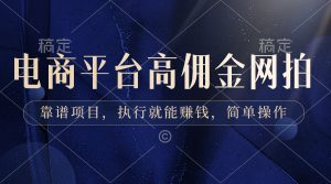 电子商务平台高佣金网拍模特，可靠新项目，实行也能赚钱，易操作-创业资源网