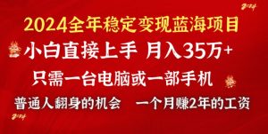 2024蓝海项目 小游戏直播 单日盈利10000 ,月入35W,新手当日入门-创业资源网