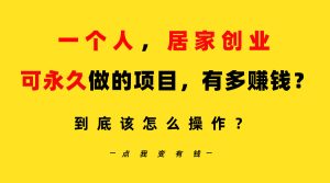 一个人,居家创业:B站每日10min,单账户日引自主创业粉100 ,月平稳转现5W…-创业资源网