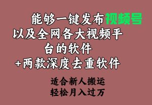 可以一键发布微信视频号及其各大网站各种视频平台的手机软件 2款深层去重复手机软件 适宜…-创业资源网