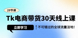 Tk电商直播带货30无线天线授课,不容错过的全世界流量洼地-创业资源网