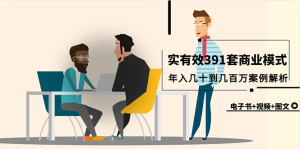 真实可信391套商业运营模式,年收入几十到几百万案例剖析-创业资源网