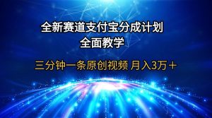 全新生态  支付宝钱包分为方案,全方位课堂教学 三分钟一条原创短视频 月入3万+-创业资源网