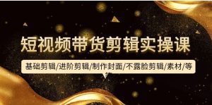 短视频带货剪辑实操课:基础剪辑/进阶剪辑/制作封面/不露脸剪辑/素材/等等-创业资源网