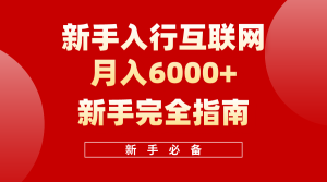 互联网技术初学者月收入6000 彻底手册 十年自主创业老战士用心之作,协助新手快速上手-创业资源网