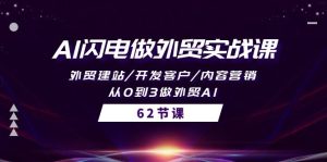 AI雷电做跨境电商实战演练课,外贸网站建设/寻找客户/内容运营/从0到3做跨境电商AI-62节-创业资源网