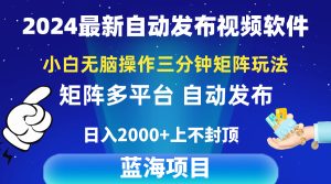 2024全新视频矩阵游戏玩法,新手没脑子实际操作,轻轻松松实际操作,3min一个视频,日入2k-创业资源网