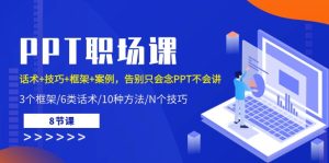 PPT初入职场课:销售话术 方法 架构 实例,道别只会念PPT不会说-创业资源网