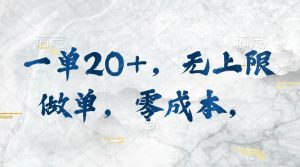 一单20 ,无限制刷单,零成本,实行就会有收益-创业资源网