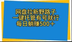 百度云盘引流歪门邪道,一键代管有号就可以了,自动式代发货短视频,每日躺着赚钱500+-创业资源网