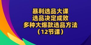暴利 选品大课:选品决定成败,教你多种大爆款选品方法-创业资源网