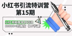 小红书引流夏令营-第15期,小红书的矩阵账号月引流方法80000 进微信-创业资源网