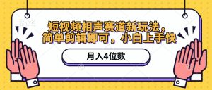 小视频相声小品跑道新模式,简易视频剪辑就可以,月入四位数-创业资源网