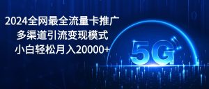 2024全网最全流量卡推广多渠道引流变现模式,小白轻松月入20000+-创业资源网