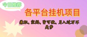 靠放置挂机,在家里平躺着轻轻松松月入了万,适宜新手爸妈学生族,欢迎大家个人工作室连接-创业资源网