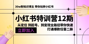 小红书的夏令营12期:从精准定位 到养号、到转现全路径陪你迅速连通爆品任督二脉-创业资源网