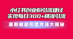 小红书的自主创业粉引流方法近道!全新被动引流方式大曝光,完成每日300 精准引流方法-创业资源网