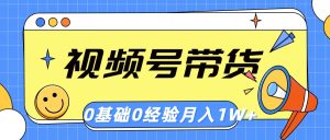 微信视频号轻创业卖货,零基础,零经验,月入1w-创业资源网