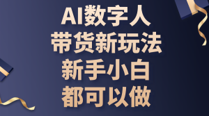 AI数字人带货新玩法,新手小白都可以做-创业资源网
