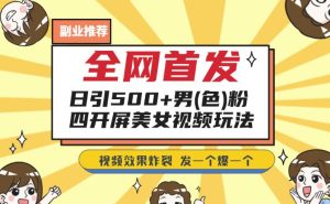 独家首发,日引500 粉丝们美女丝袜四解屏游戏的玩法,发一个爆一个【揭秘】-创业资源网
