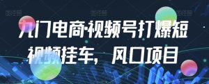 九门电商·视频号打爆短视频挂斗,蓝海项目-创业资源网