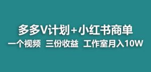 【蓝海项目】更多的v计划 小红书的商单一个视频三份赢利工作室月入10w-创业资源网