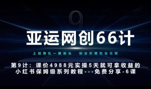 亚运会网创66计第9计:第五节AI小红书的专用型提示词模版–高杠杆 嚼烂喂口中-创业资源网