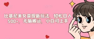 三点式美女转现新模式,轻轻松松日入500 ,没脑子运送,小白可入门【揭密】-创业资源网