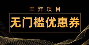 王炸项目!无门槛优惠券,单号日入300+,无需经验直接上手-创业资源网