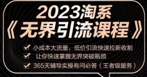 2023淘宝无边引流方法实操课程,低成本高流量,低价引流迅速引流收种,让你快速把握无边突破困境-创业资源网