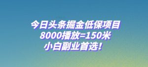 今日今日头条掘金队低保户新项目,8000播放视频=150米,新手第二职业优选【揭密】-暖阳网-优质付费教程和创业项目大全-创业资源网