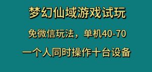 梦幻仙域游戏在线玩,免微信玩法,单机版40-70,一个人同时操作十台机器设备【揭密】-暖阳网-优质付费教程和创业项目大全-创业资源网