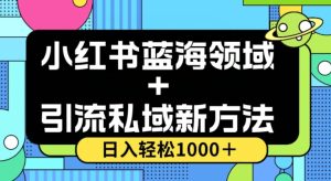 小红书的瀚海虚似+引流方法公域新的方法,100%不限流,日入轻轻松松1000+,新手没脑子实际操作【揭密】-暖阳网-优质付费教程和创业项目大全-创业资源网