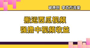 运送西瓜小视频强撸中视频收益，日赚600 破原创设计，拿上百万总流量【揭密】-暖阳网-优质付费教程和创业项目大全-创业资源网