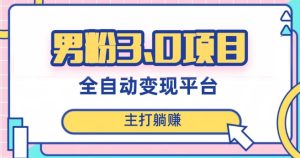 男粉3.0项目,轻松日入1000+!全自动获客渠道,当天见效,新手小白也能简单操作!-暖阳网-优质付费教程和创业项目大全-创业资源网