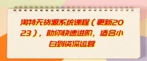 淘特无货源系统课程,助你快速进阶,适合小白到资深运营-暖阳网-优质付费教程和创业项目大全-创业资源网