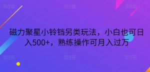 磁力聚星小铃铛另类玩法,小白也可日入500+,熟练操作可月入过万-暖阳网-优质付费教程和创业项目大全-创业资源网