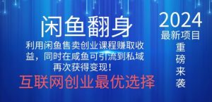2024闲鱼翻身项目,暴力掘金,新人小白一看就会!-创业资源网