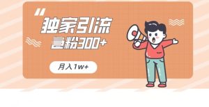 独家推荐,日引300+精准男粉,小白简单上手,月变现1w+-创业资源网