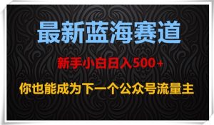 最新蓝海赛道，新手小白日入500+，你也能成为下一个公众号流量主【揭秘】-暖阳网-优质付费教程和创业项目大全-创业资源网