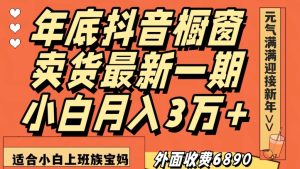 外面收费6890元年底抖音橱窗卖货最新一期,小白月入3万,适合小白上班族宝妈【揭秘】-创业资源网
