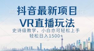 抖音最新VR直播玩法，史诗级教学，小白也可轻松上手轻松日入1500+【揭秘】-创业资源网